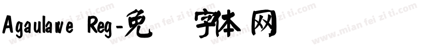Agaularve Reg字体转换